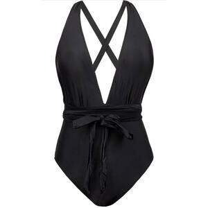 Cupshe Women's Medium Stripe Bikini Bowknot Shirred Swimsuit Swimwear boho beach